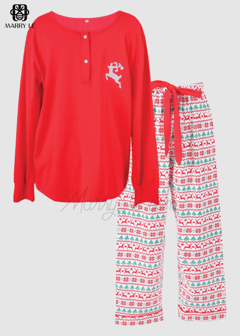 RED NORDIC CHRISTMAS HOMEWEAR FOR MEN - MD422